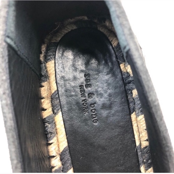 Rag & Bone Del Ray Espadrille Flats Black & Tan - Picture 8 of 8